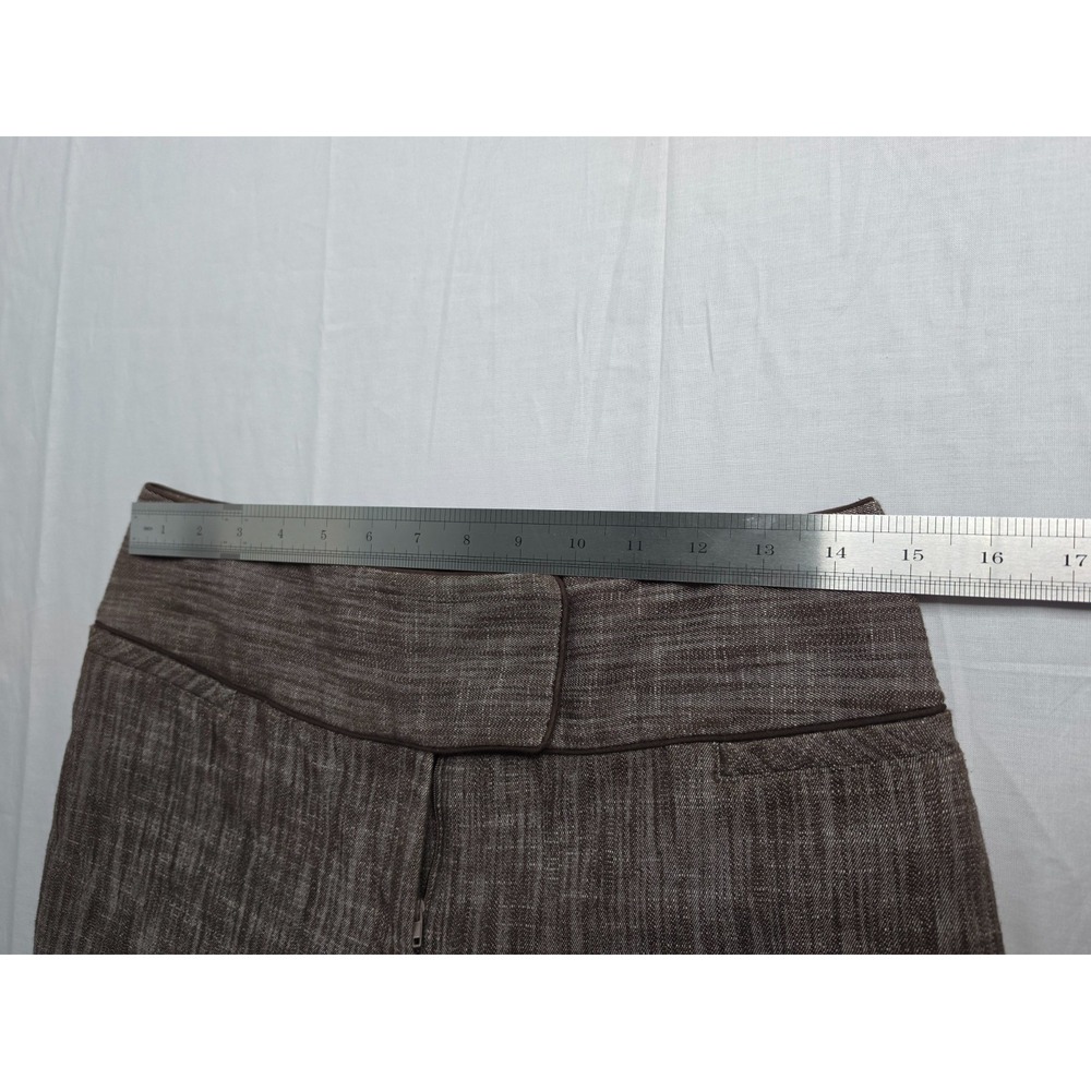 BCX Pants Women's 9 Brown Cotton Stretch Flat Front Mid-Rise Flared Leg Outdoor - Picture 6 of 7